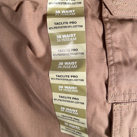 5.11 Tactical Pro series Pants. Tan in color. Size 38 waist 34 inseam - Picture 10 of 11